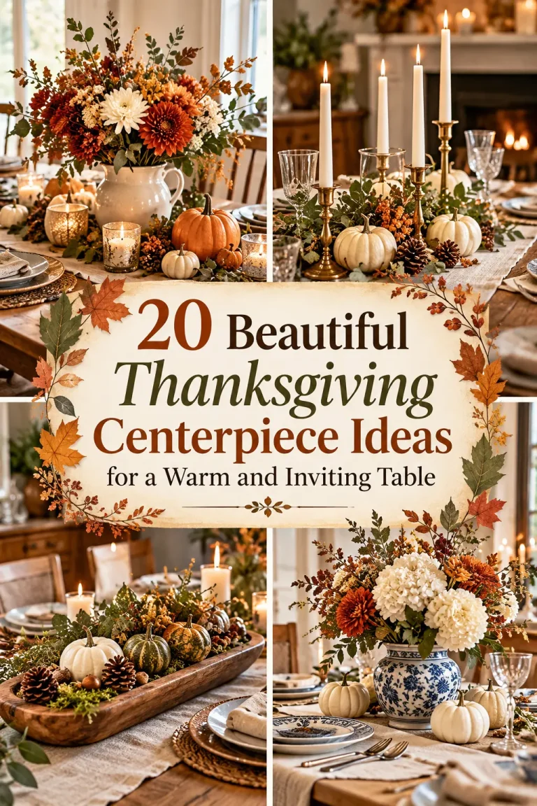 20 Beautiful Thanksgiving Centerpiece Ideas for a Warm and Inviting Table