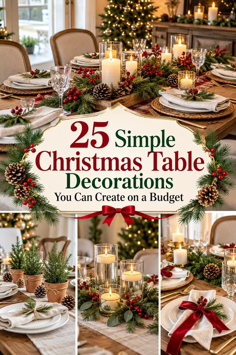 25 Simple Christmas Table Decorations You Can Create on a Budget