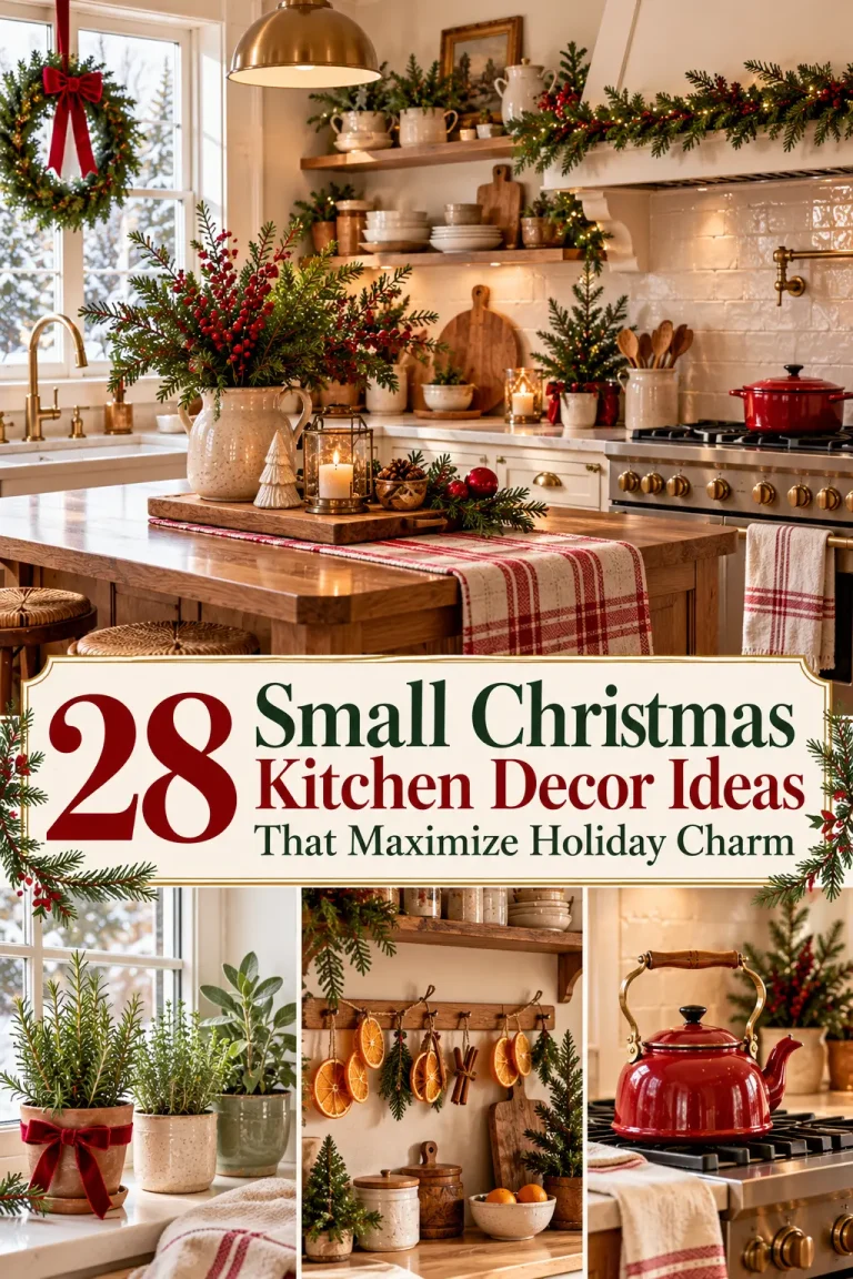 28 Small Christmas Kitchen Decor Ideas That Maximize Holiday Charm
