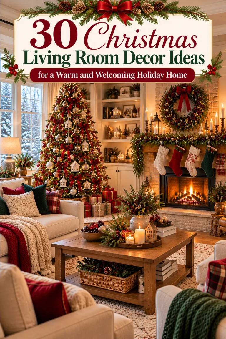 30 Christmas Living Room Decor Ideas for a Warm and Welcoming Holiday Home