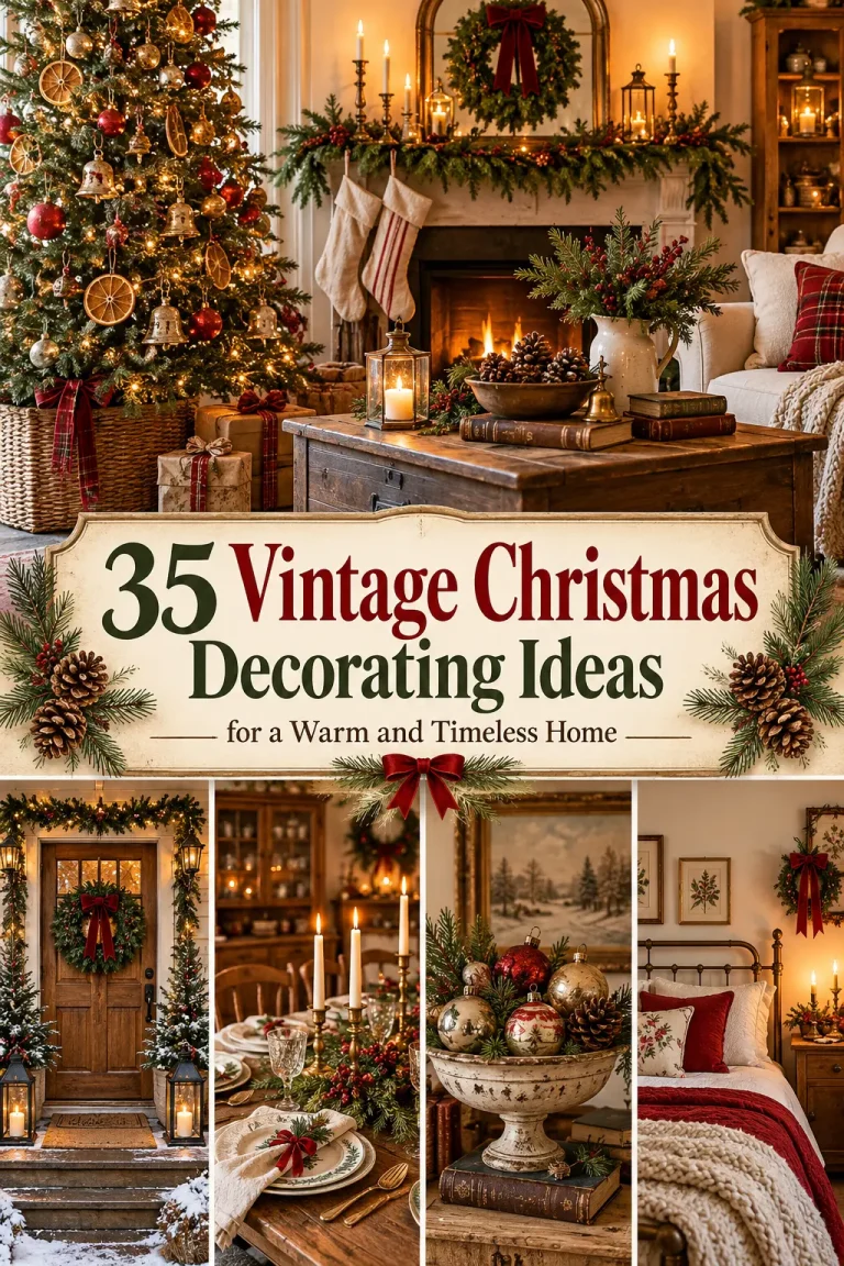 35 Vintage Christmas Decorating Ideas for a Warm and Timeless Home